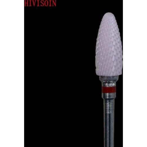 15 Pcs Pink Zirconia Ceramic Dental Lab Burs - Bullet Shape -Cross cut (2701.060)