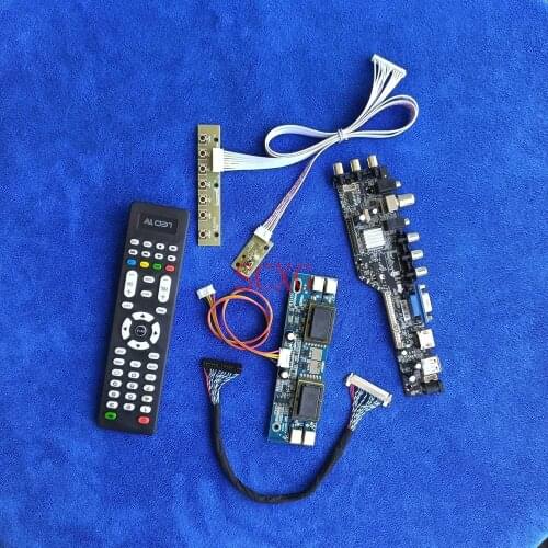 30-Pin LVDS 1920*1080 USB VGA HDMI-compatible 4-CCFL Digital Signal DVB For M240HW01 V0/V2/V4/V5 LCD display drive board DIY KIT