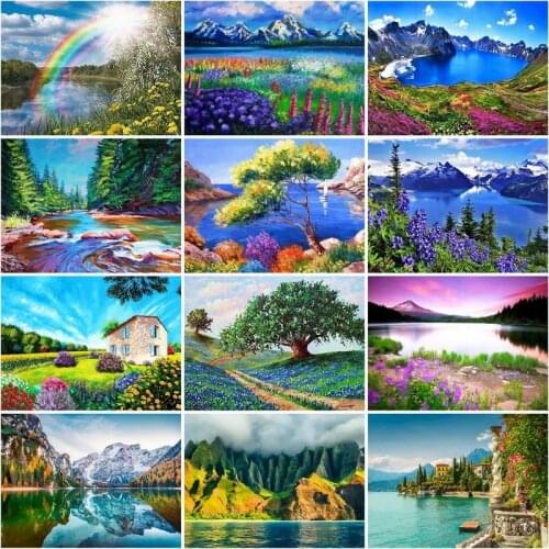 SDOYUNO DIY Diamond Painting Natural Scenery 5D Full Diamond Embroidery Mosaic Art Painting Picture Cross Stitch Crafts Kit Deco