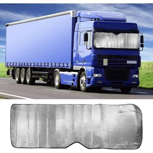 Auto Car Front Window Cover Double-sided Silver Aluminum Film Folding Car Sunshade Windshield Cover Protector For Trucks