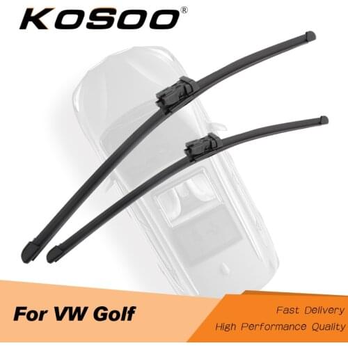 KOSOO For Volkswagen Golf MK4 MK5 MK6 MK7 Model Year From 1992 To 2018 Fit Side Pin/Push Button/Hook Arms Auto Car Wiper Blades