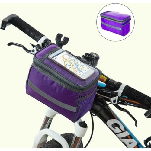 Large Bicycle Bags Handlebar Front Tube Waterproof Touch Cycling Bike Phone Bag Screen Pack Accessories