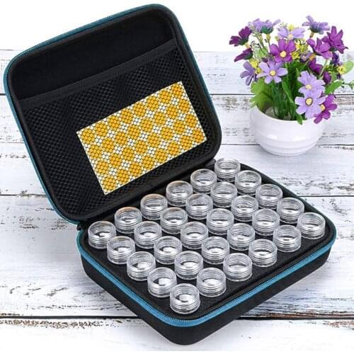 30-Slot Essential Oil Carrying Case Portable EVA Hard Shell 15ml Bottles Storage Organizer Bag for Home Travel Business Trip