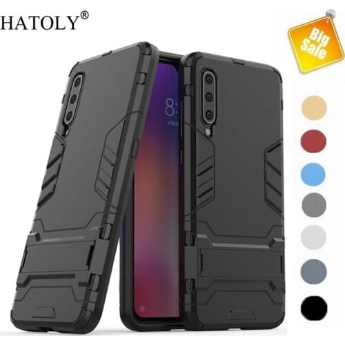 For Xiaomi Mi 9 Case Shockproof TPU Bumper Robot Holder Stand Armor Hard Back Cover For Xiaomi Mi 9 Phone Case For Xiaomi Mi 9