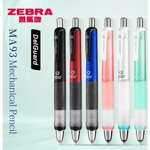 1pc ZEBRA MA93 Mechanical Pencil Anti-fatigue Soft Pen Grip Anti-broken Lead System 0.5mm Student Stationery Supplies