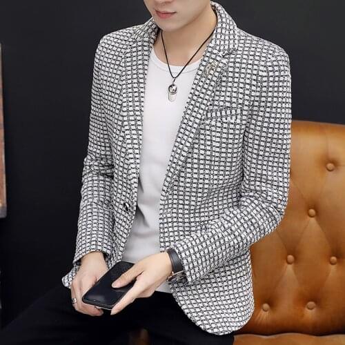 Suit mens casual Korean style self-cultivation single shirt youth handsome 2021 spring and autumn small suit solid color suit j