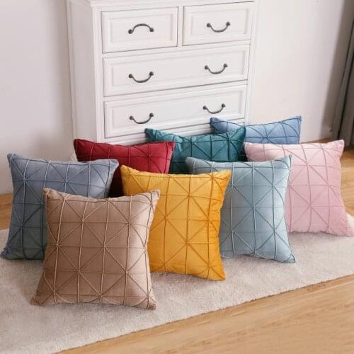 Soft Dutch Cashmere 45*45/30*50/55*55 Cushion Cover Throw Pillow Home Sofa Decor Plaid Solid Decorative Pillowcase fundas cojine
