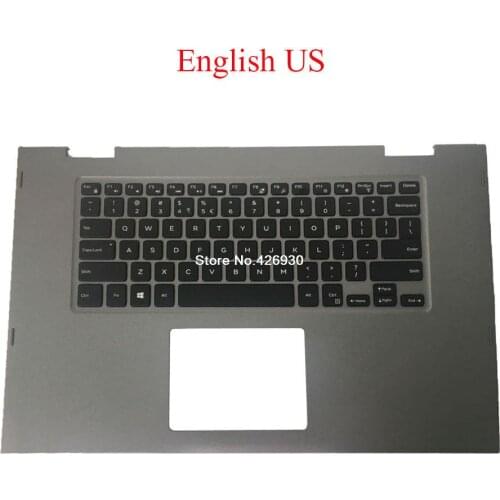 Laptop Palmrest US keyboard For DELL For Inspiron 15 5568 5578 P58F 00HTJC 0HTJC English non-backlit keyboard upper case new