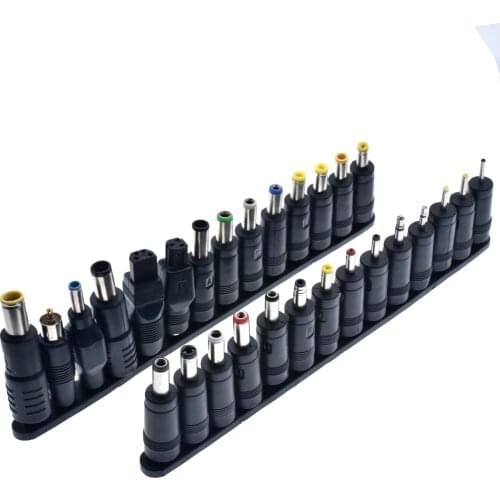 New 28 pcs/set Universal Plug 28pcs DC Power 5.5x2.1mm DC Jack Charger to Plug Power Adapter for Notebook Laptop High Quality