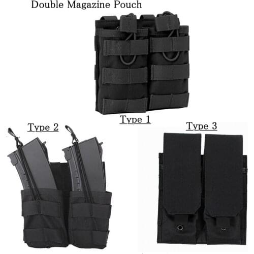 New Double Airsoft Tactical Magazine Pouch MOLLE Military Paintball Hunting Rifle Pistol Mag AK AR M4 AR15 Rifle Pistol Mag Bag
