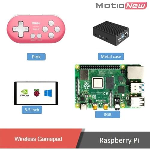 Raspberry Pi 4 with Essential Accessories +1m Micro HDMI Cable + MicroSD 2/4/8 GB +Power Adaptor