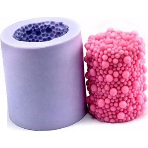 3D Bubble Silicone Candle Mold Cake Decorating Tools Cylinder Soap Mold Candle Molds For Diy Handmade