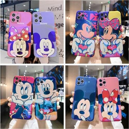 Disney Mickey Minnie Phone Case for IPhone X / XS / XR / 11 / 12 / Pro / Donald Duck Cartoon Cute Style Anti-fall Silicone Case