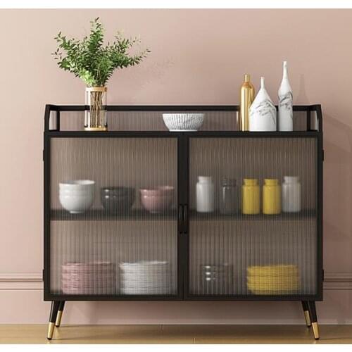 Glass side cabinet Nordic restaurant kitchen porch storage cabinet tea cupboard