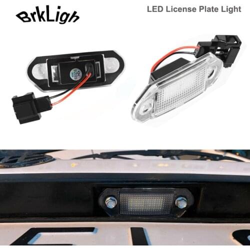 2Pcs No Error LED Number License Plate Lights Lamp Bulbs Car Accessories For VW Golf MK3 Variant Jetta Vento Gol 2 Skoda Octavia