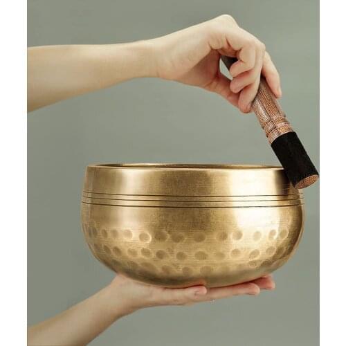 Sacred Lama Dharma Brass Tibtan Bowls Spiritual Chanting Healing Singing Bowl for Meditation
