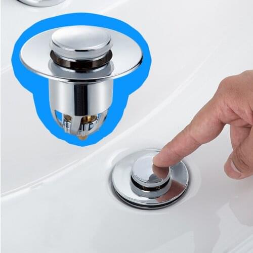 Universal Stainless Steel Pop-Up Bounce Core Basin Drain Filter Hair Catcher Deodorant Bath Stopper Kitchen Bathroom Tool