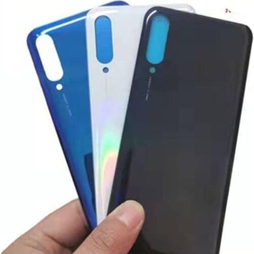 Mi9Lite Rear Housing For Xiaomi Mi 9 Lite / CC9 Glass Back Cover Repair Replace Battery Door Case + Logo Sticker Glue