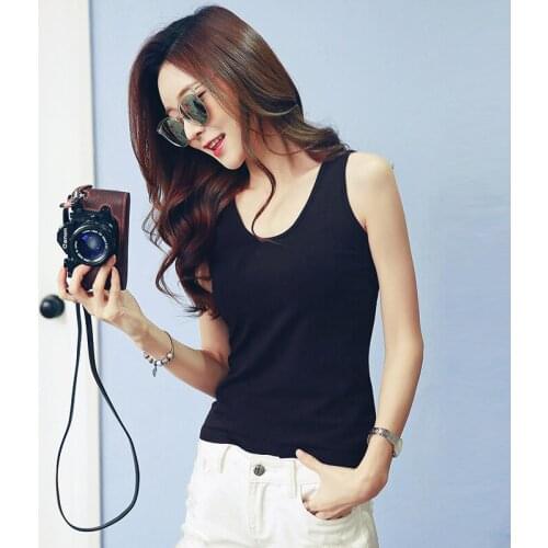 Womens clothing summer Condole belt Tanks Cultivate ones morality render Condole Camis vest pullover Pure color Condole top