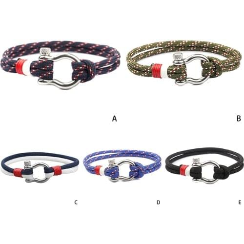 1pc Women Men Fashion Rope Wrap Bracelet Nautical Marine Survival Wristband Bracelets Bangles Friendship Favor Gifts For Boy