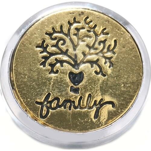 10pcs/lot New Snap Jewelry Love Heart Family Tree of Life Snap Buttons for 18mm 20mm Snap Bracelet for Women