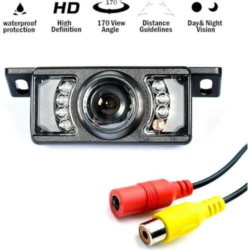 170° License Plate Car Rear View Waterproof Backup Camera 7 LED Waterproof Night Vision