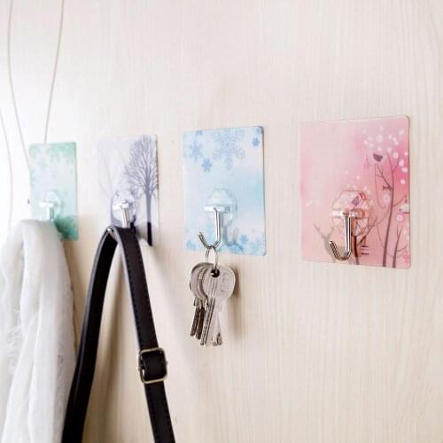 4pcs Snowflake Elk Carton Hooks Wall Door Kitchen Bathroom Storage Sticky Suction Cup Hanger Holder Keep House Clean Organizer