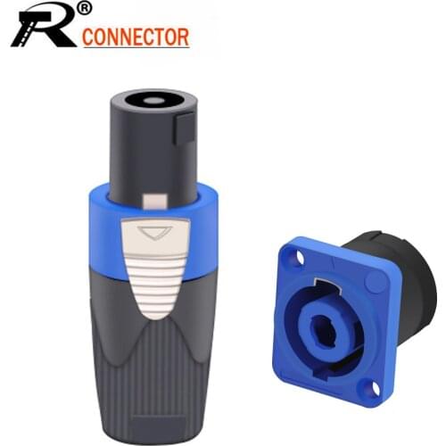 5Sets/10pcs 4 Pin NL4FC Speaker Power Amplifier Connector Male Plug+Female Panel Mount AC Power Connector Plug Jack Socket