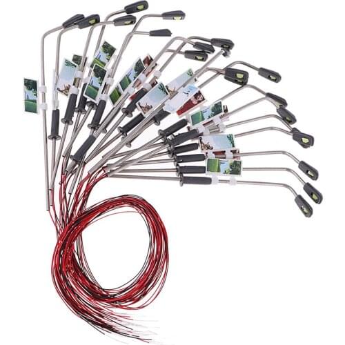 1:100 Scale Architectural Metal Lamp 3V Miniature street lighting Layout Kit For Scene Layout