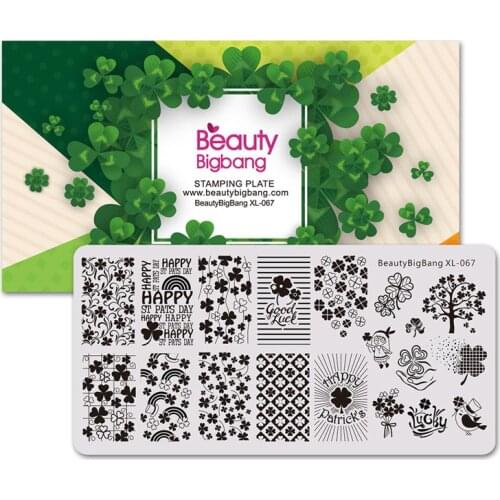 BeautyBigBang Stamping Plate Nails Flower Butterfly Lace Theme Nail Stamp Plate Mold Girls Leaves Image Nail Art 6*12cm Stencils