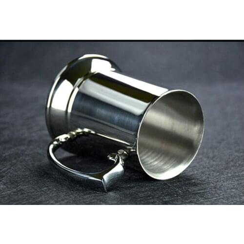 Free shipping 40pcs/lot High quality mirror sliver 16OZ Double Wall Stainless Steel Tankard,stainless steel beer mug lin2836