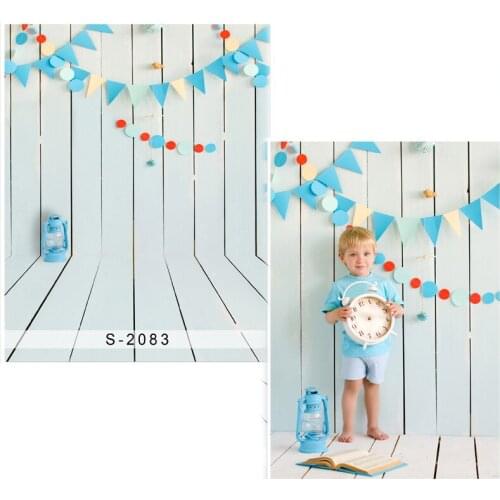 DAWNKNOW Blue Flag Vinyl Photography Background For Birthday Party Wall Polyester Backdrop For Baby Photo Studio 2083