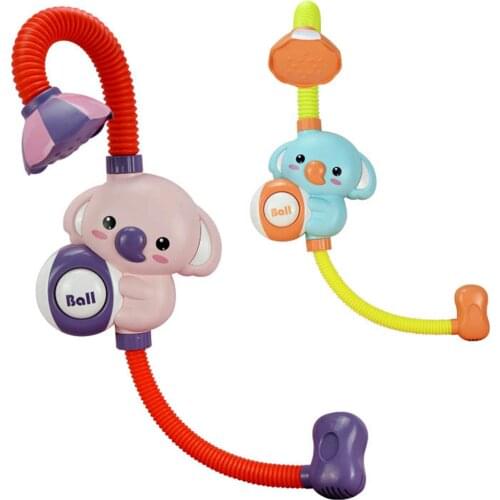 Baby Bath Toys Electric Elephant Water Pump With 360 Degrees Adjusted Hose Baby Bath Shower Head Spout Rinser Kids Shower Toys