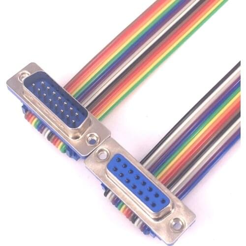 DIDC DB15 Pin Ribbon Cable DIDC-15P Male to Female Male to Male Female to Female Flat Cable DR15 COM Connector Cable