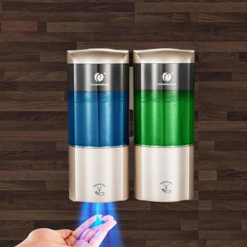 New arrival 2Pcs 500ml smart Luxurious Wall-Mount Automatic IR Sensor Kitchen Bathroom Soap Lotion Dispenser drop shipping