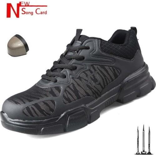 New Labor lightweight men safety work shoes breathable indestructible boots shoes steel head male construction safety work boots