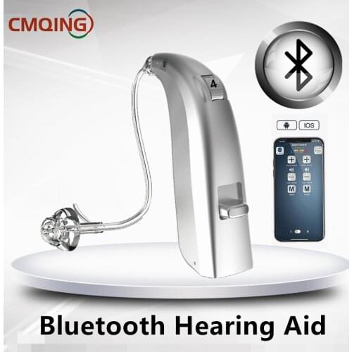 Mini Portable Hearing Aid Digital Ear Sound Amplifier Wireless Bluetooth For Seniors Severe Hearing Loss Aid Left&Right Ear