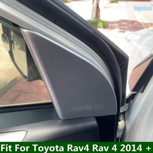 Lapetus Inner Window Pillar A Inner Front Door Triangle Cover Trim 2PCS For Toyota Rav4 Rav 4 2014 - 2018 ABS Auto Accessories