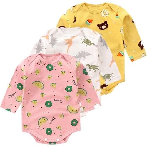 Clothes For Newborns 2021 Baby Girls Bodysuit Fart Romper Newborn Clothes Spring And Autumn New Baby Long-Sleeved Cotton Romper