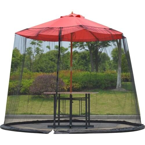 Patio Umbrella Mosquito Net Sunshade Garden Camping 300x230CM Free Installation Zippered Courtyard Anti-mosquito Net