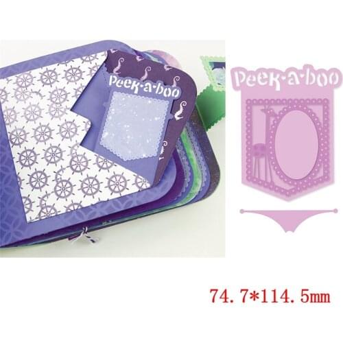 Peek A Boo Frame Metal Cutting Dies Stencils for DIY Scrapbooking Photo Album Decorative Embossing Paper Card Crafts Die Cut