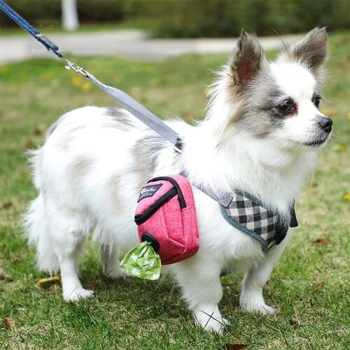 Protable Dog Poop Bag Dispenser Pouch Garbage Bags Organizer For Dog Leash Pets Dog Travel Zippered Pouch Portable