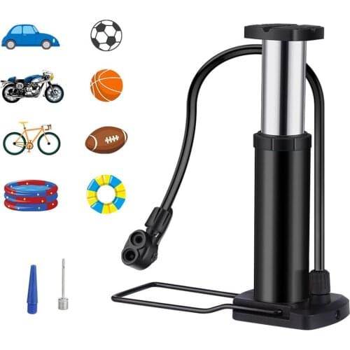 2021 Mini Portable Foot Pump For Bicycle Car Ball Motocycle Sea Ring Tire Manual Air Inflator High Pressure Schrader Presta Valv