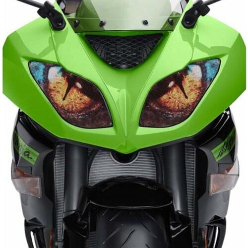 Applicable to Kawasaki Headlight Stickers ZX-6R 2009-2018 Headlight Film Horizon Headlight Decorative Film Cross-Border