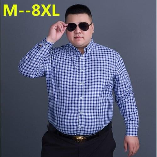 Big 10XL 8XL 6XL 5XL Mens classic plaid shirt Long sleeve dress shirt men Business formal shirts Mens clothing camisa masculina