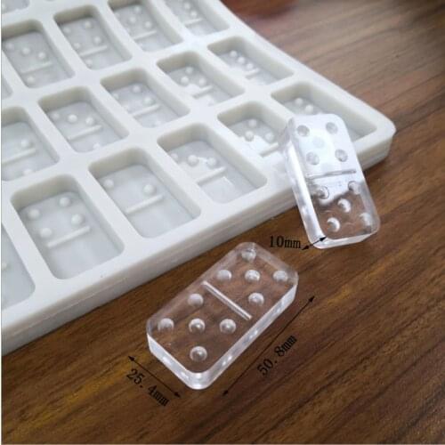 Silicone Domino Molds , Resin Mold Domino, Standard Size 2x1 inch, DIY Molds For Resin, Domino Game Mold 1PC