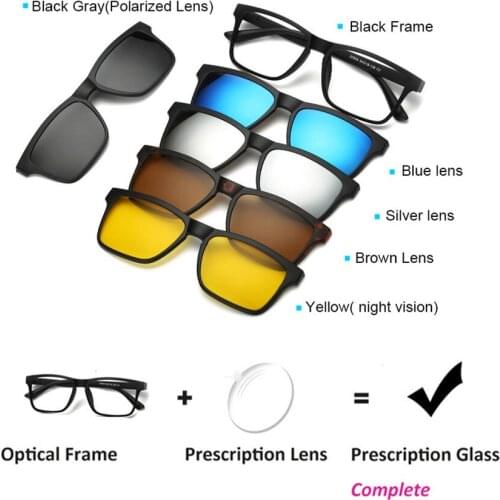 Brightzone Prescription Optical Woman Sight Glasses Magnetic Sunglasses Clip On Lens Eyeglasses Spectacle Frame Men Accessories