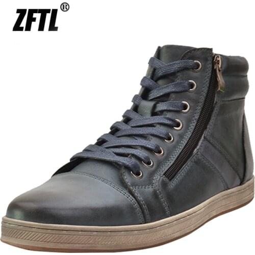 ZFTL Vintage Man Casual Boots Mens Ankle Boots Brand 2021 Tooling Boots Male daily Street Casual shorts Boots High Quality