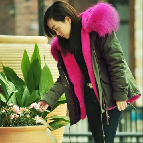 Ladies new jacket winter short coat hooded raccoon fur collar pie overcoming coat star same style fur snow imitation winter clot