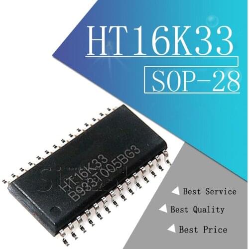 1PCS HT16K33=VK16K33 SOP28 16K33 LED lighting development tools HT16K33 Breakout 16x8 Matrix LED Driver new original